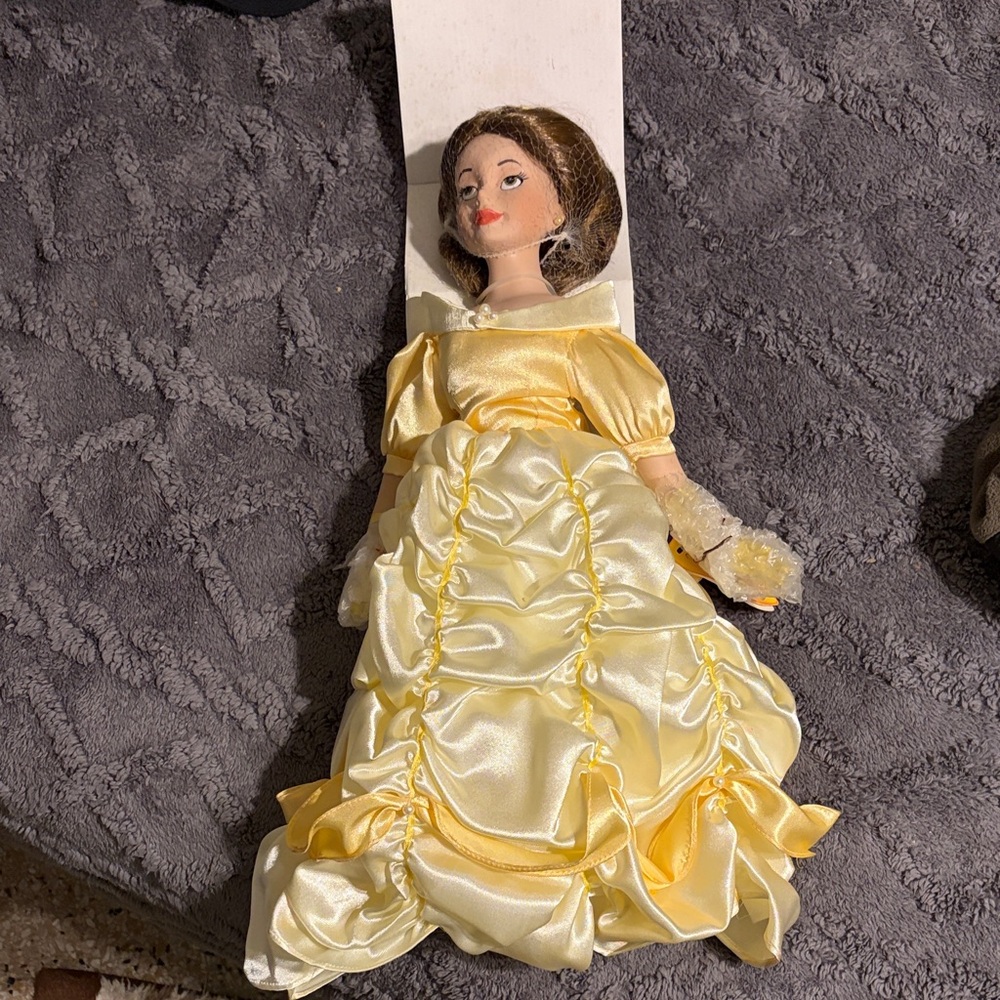 Elegant Yellow Satin Doll from